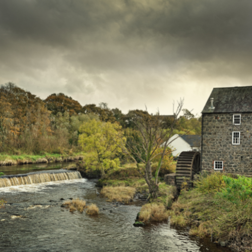 picture of the river beside Bushmills Distillery